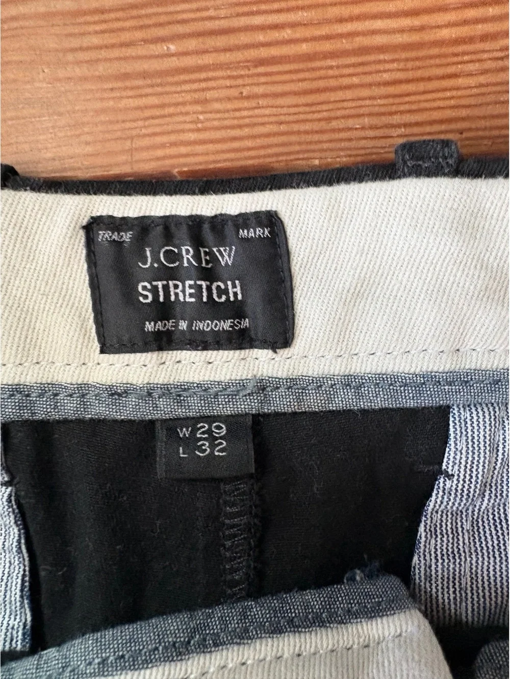J.Crew 484 Slim Stretch Chino Pants Men’s 29x32 Black Cotton Casual Trousers